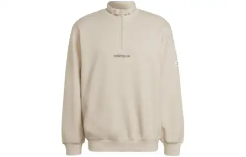 Adidas Originals Trefoil Linear Sweatshirts Unisex Linen Stand Collar Moderate Regular