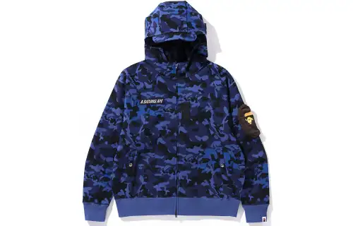 Bape Sand Camo Military Relaxed Fit Full Zip Mask Hoodie