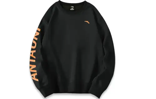 ANTA Sweatshirts Unisex Black Crew Neck Moderate Regular