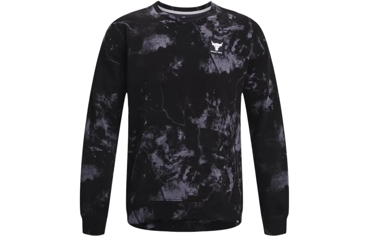 Under Armour Sweatshirts Men's Black Crew Neck Moderate Straight Fit