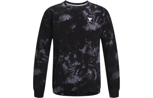 Under Armour Sweatshirts Men's Black Crew Neck Moderate Regular