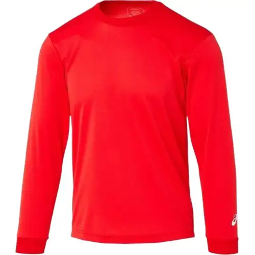 ASICS Sweatshirts Men's Red Crew Neck Moderate Other