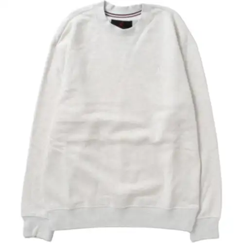 Jordan ESS FLC CREW SAIL Crew Neck Logo Solid Color Pullover Fleece Lined Sweatshirt Men's White