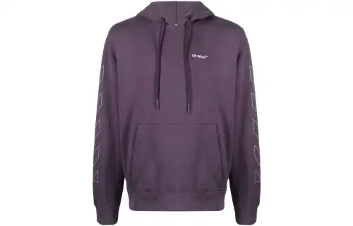 OFF WHITE FW22 Sweatshirts Men's Purple Hooded Moderate