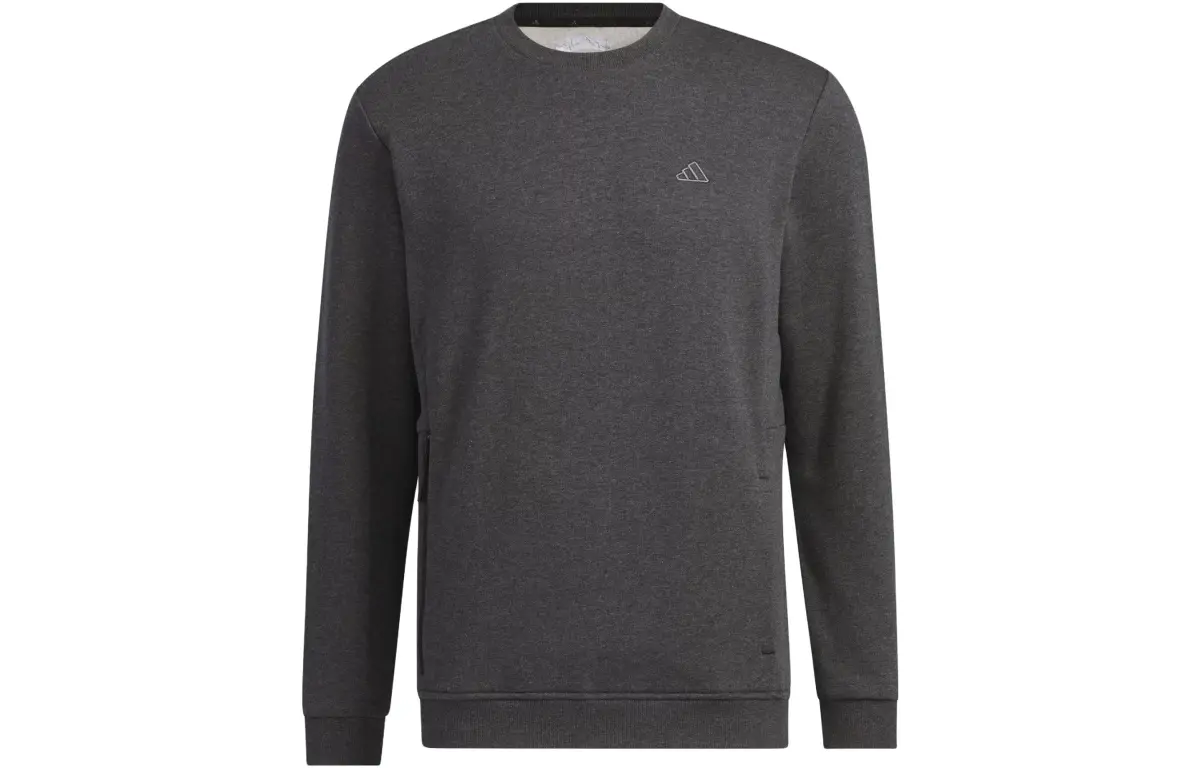 Adidas Sweatshirts Men's Metallic Black Crew Neck Moderate Regular