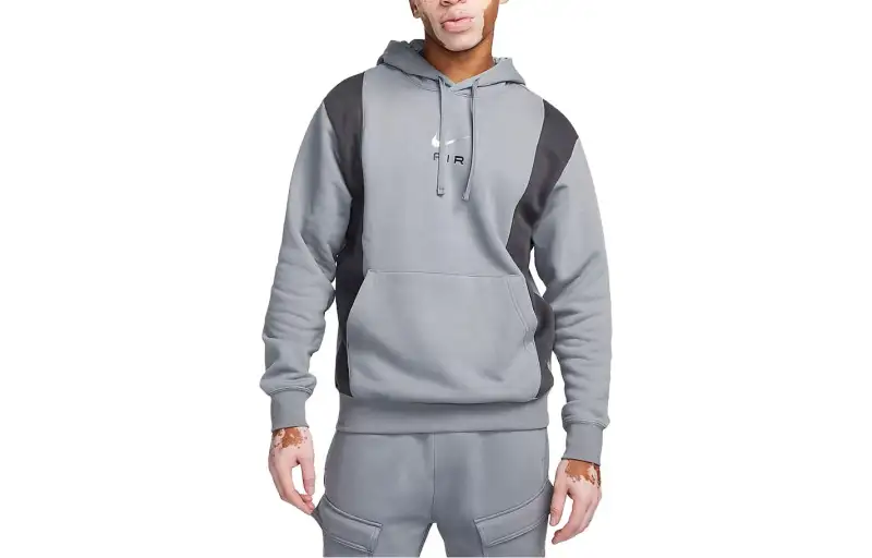 Nike Sweatshirts Men's Gray Hooded Moderate Regular