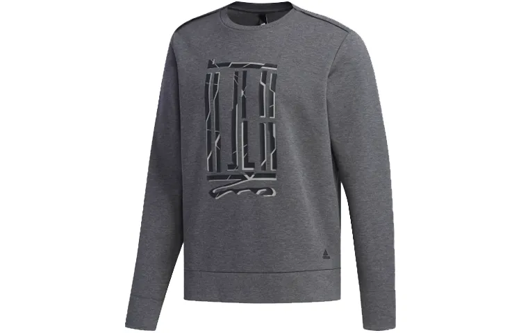 Adidas Wuji Series Sweatshirts Men's Gray Crew Neck Moderate Regular