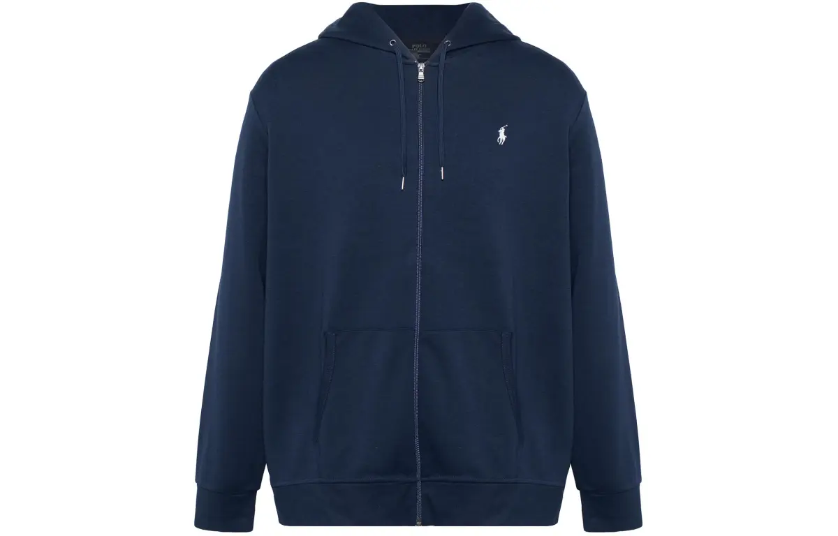 Polo Ralph Lauren Logo Embroidered Drawstring Polo Zip-up Hoodie
