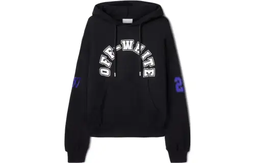OFF-WHITE Football-print cotton hoodie
