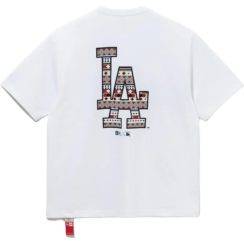 New Era SS25 T Shirt Couple, Trendy And Versatile Korean Style Unisex White