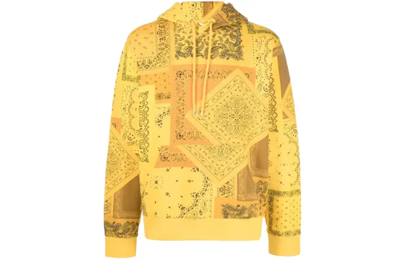 KENZO Sweatshirts Men's Yellow Hooded Moderate