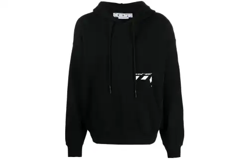 OFF-WHITE Logo Printed Drawstring Hoodie