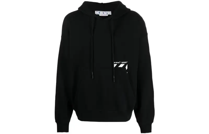 OFF-WHITE Logo Printed Drawstring Hoodie
