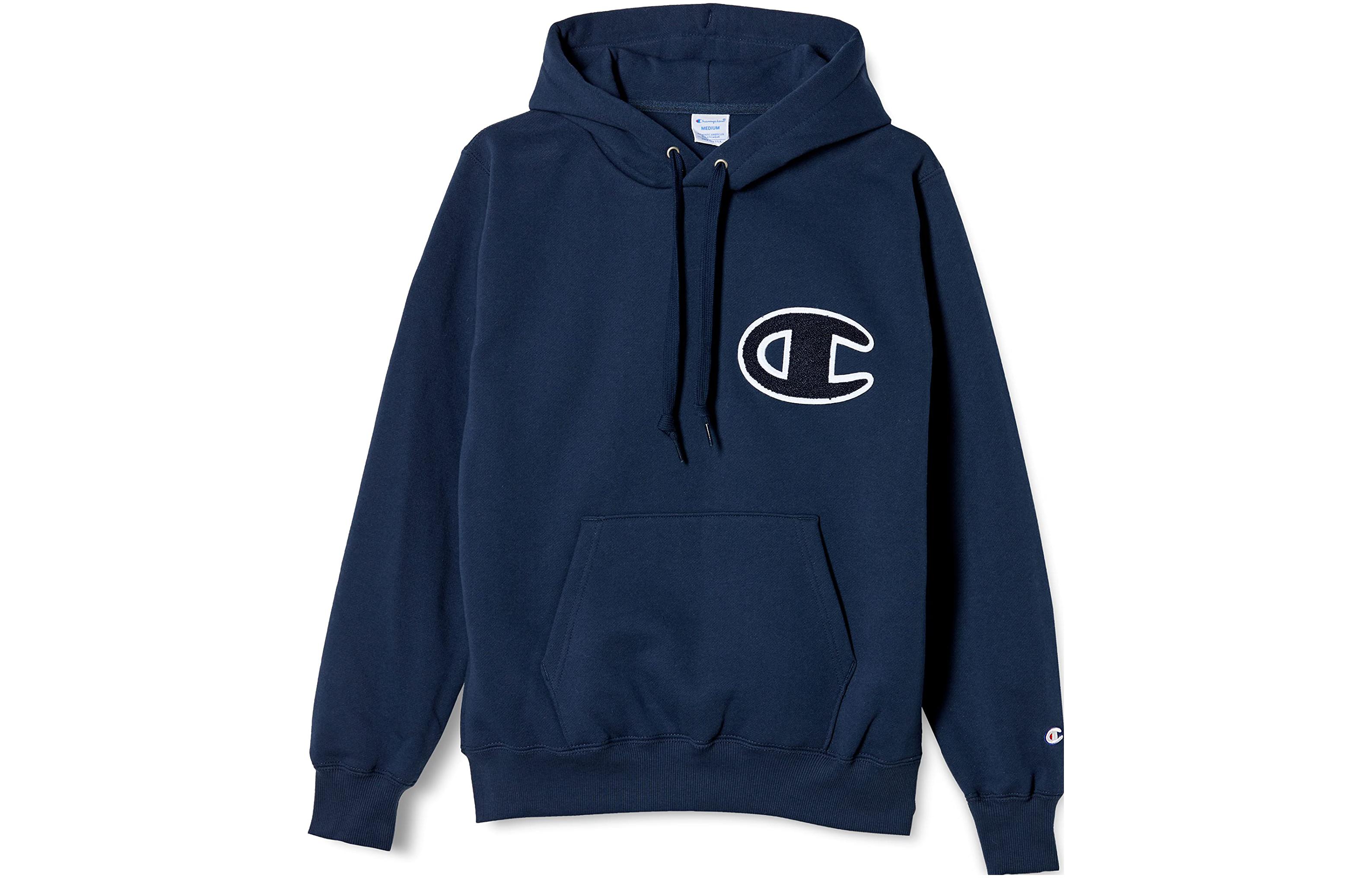 Champion Sweatshirts Men's Blue Hooded Moderate Regular