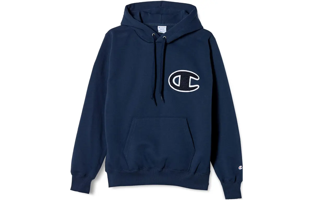 Champion Sweatshirts Men's Blue Hooded Moderate Straight Fit