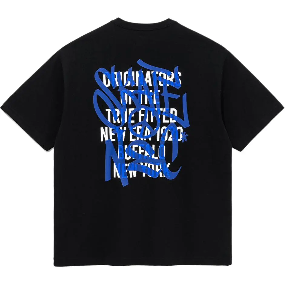 New Era T-Shirts Unisex Black Crew Neck Straight Fit