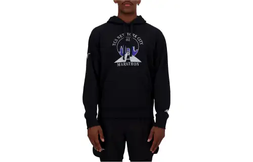 New Balance Sweatshirts Men's Black Hooded Moderate Regular