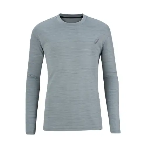 ASICS T Shirts Unisex Gray Crew Neck Moderate