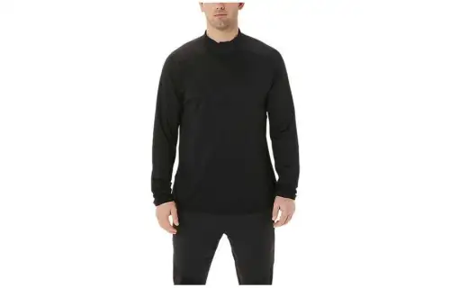 ASICS Sweatshirts Men's Black Stand Collar Moderate Regular