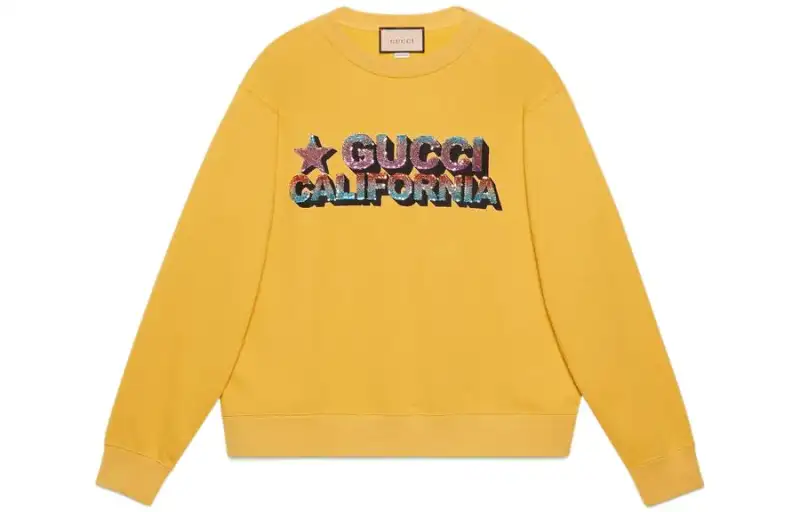 GUCCI Sequins Cotton Jersey Sweatshirt