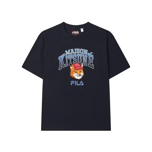 FILA x Maison Kitsune Little Fox T Shirt Unisex Legend Blue