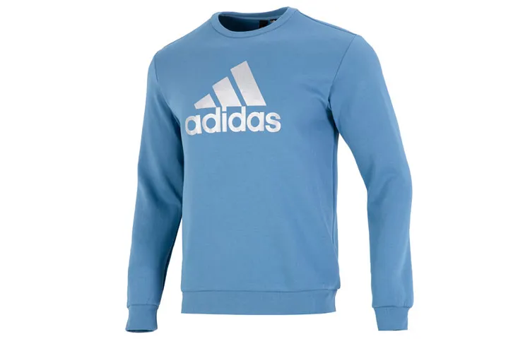 Adidas Sweatshirts Men's Sky Blue Crew Neck Moderate