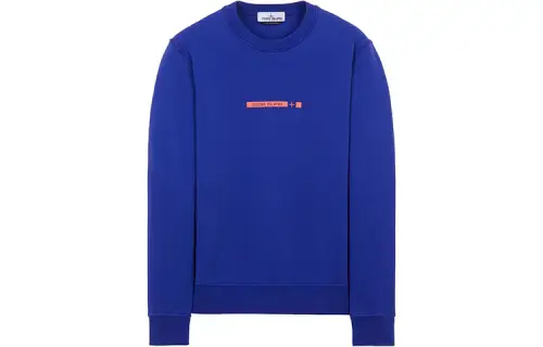 STONE ISLAND Sweatshirts Men's Blue Crew Neck Moderate