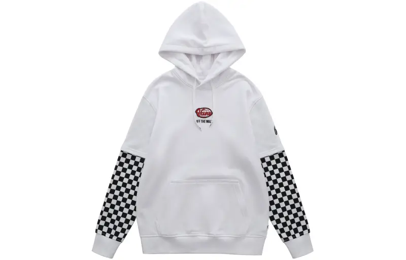 Vans Sweatshirts Unisex White Hooded Moderate Mock Two Piece