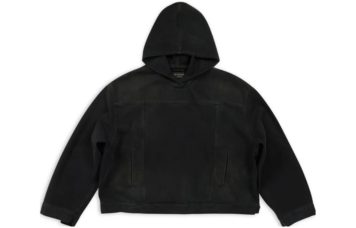 Balenciaga Distressed Denim Hoodie