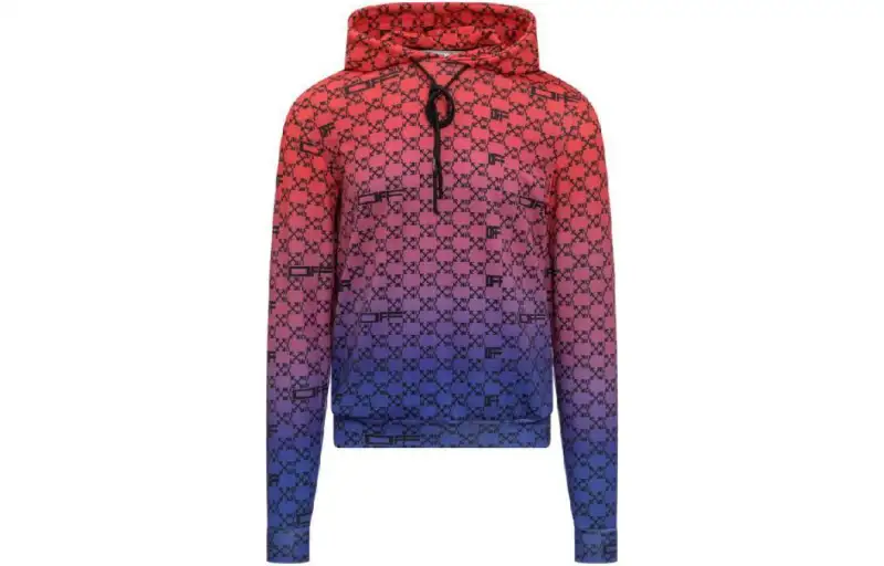 OFF-WHITE Iridescent Gradient All Over Arrows Monogram Hoodie