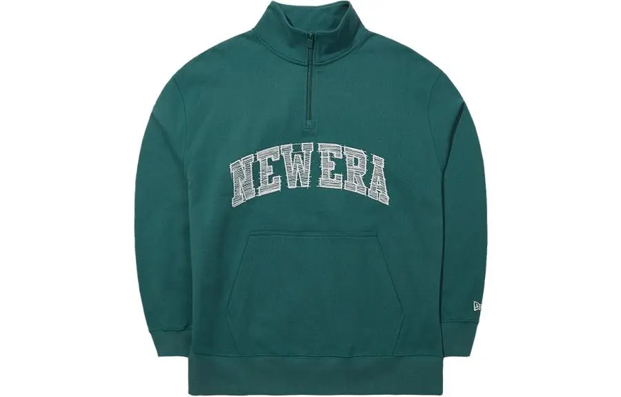 New Era Sweatshirts Unisex Green Half-Turtleneck Moderate Straight Fit