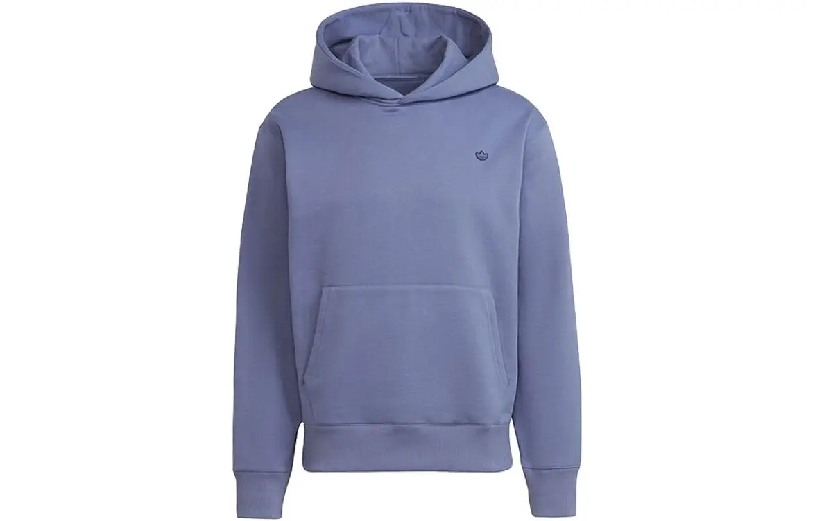 Adidas Originals Trefoil Sweatshirts Men's Purple Hooded Moderate Straight Fit