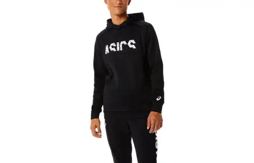 ASICS Sweatshirts Men's Black Hooded Moderate Regular