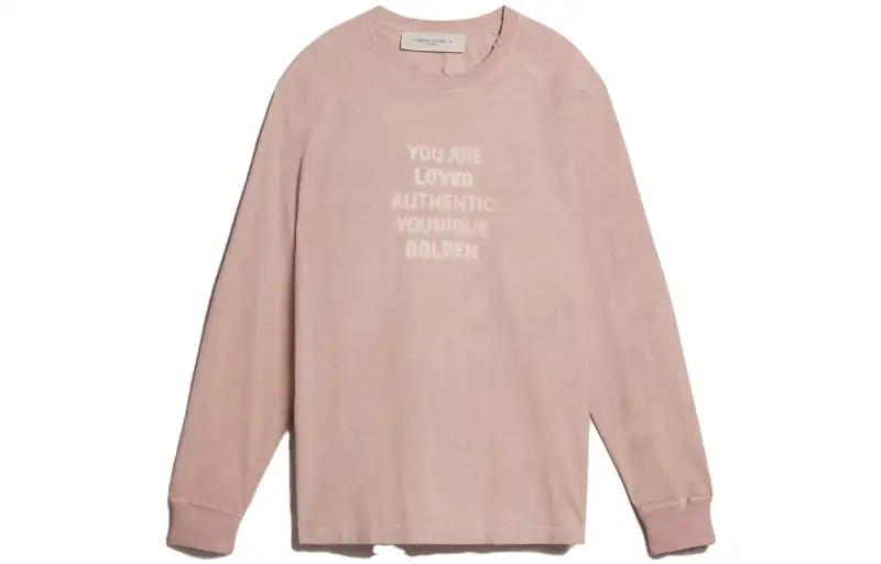 Golden Goose Sweatshirts Men's Pink Crew Neck Moderate Other