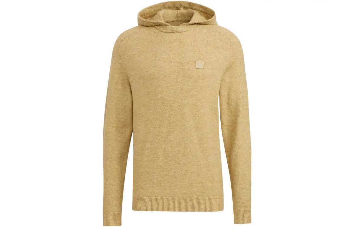 Adidas Sweatshirts Men's Khaki Hooded Moderate Regular