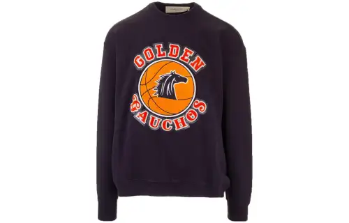 Golden Goose Sweatshirts Men's Marine Blue Crew Neck Moderate Other