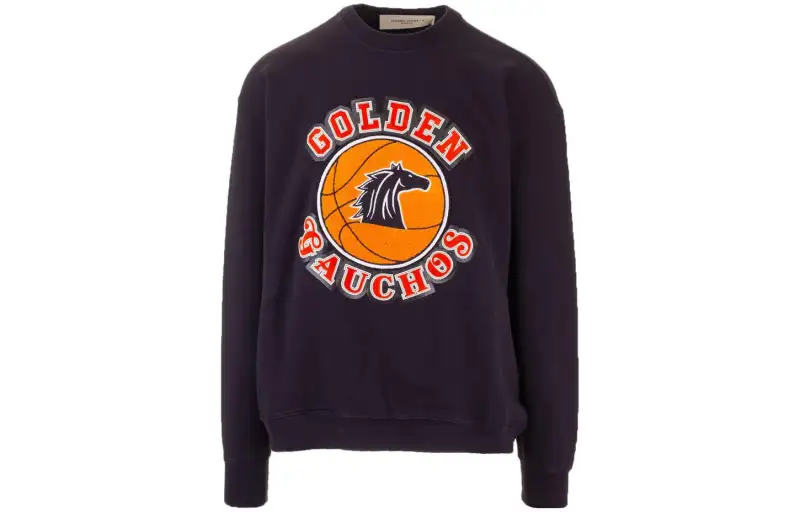 Golden Goose Sweatshirts Men's Marine Blue Crew Neck Moderate Other