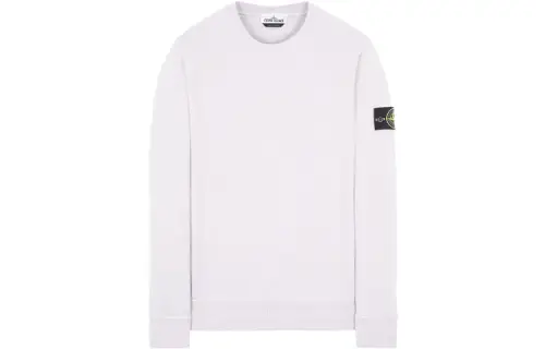 STONE ISLAND Garment Dyed Cotton Fleece Crewneck