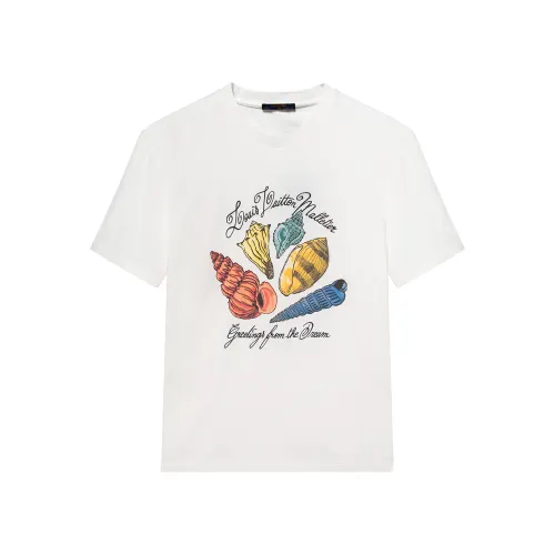 LOUIS VUITTON Printed Short Sleeved Cotton T shirt