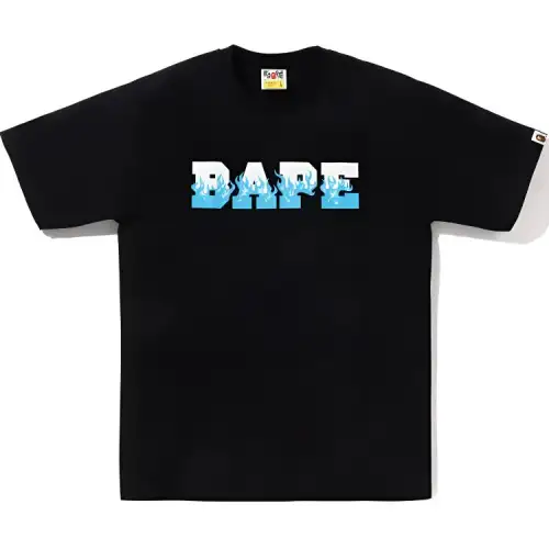 A BATHING APE Flame Bape Logo Tee