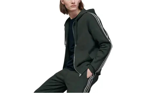 HERMES Sweatshirts Men's Dark Green Hooded Moderate