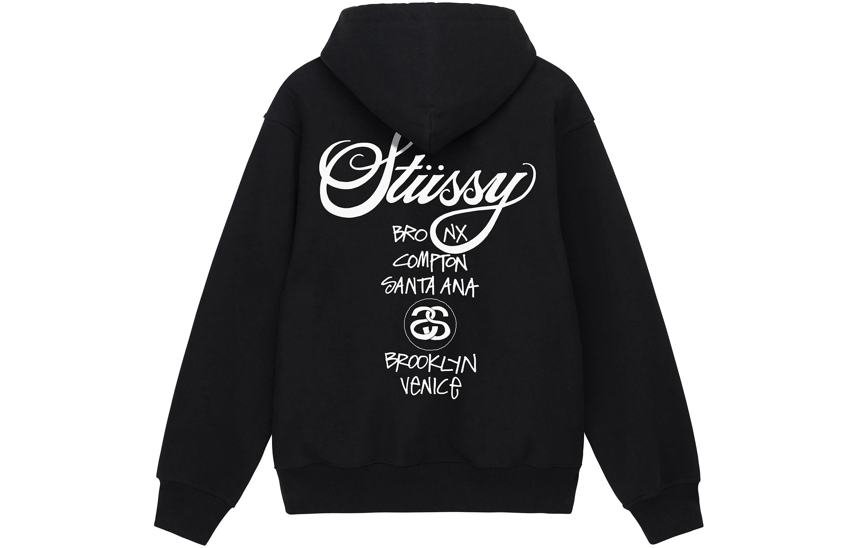 Худи Stussy Dsm World Tour Zip Hoodie (черное)
