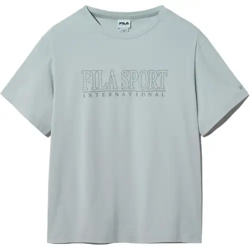 FILA T Shirts Unisex Light Gray Crew Neck