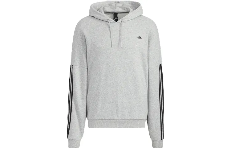Adidas Sweatshirts Men's Gray Hooded Moderate Regular