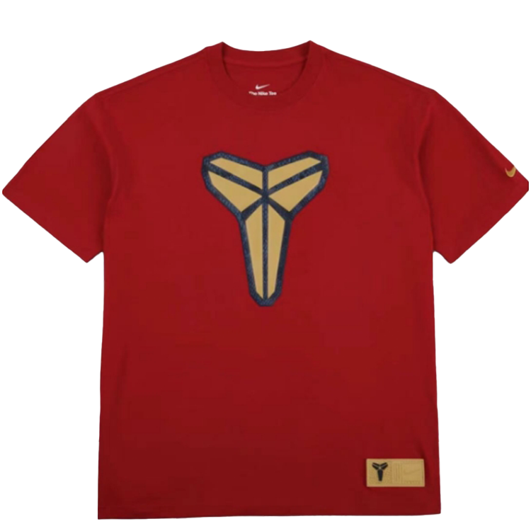 Nike SS24 Kobe series brand logo fashion icon casual round neck short-sleeved T-shirt men's red