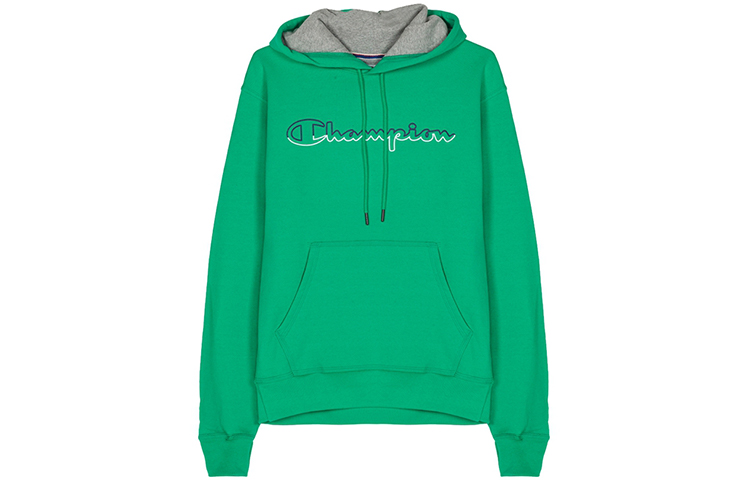 Champion Gradient Grass Stitched Logo Fleece Lined, US Version, Winter Sweatshirt Unisex Green