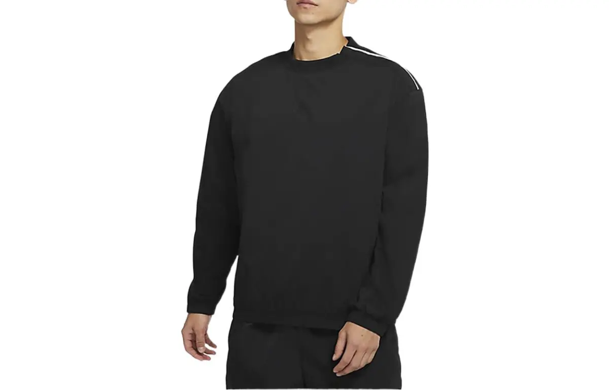 Nike Sweatshirts Men's Black Crew Neck Moderate Regular