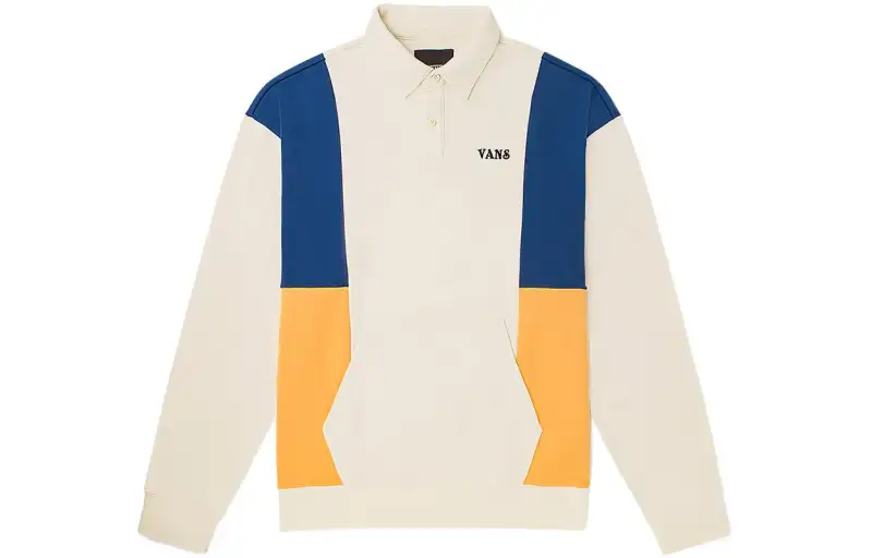 Vans Sweatshirts Unisex Vintage White Polo Collar Moderate Regular