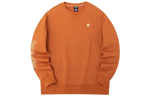 ANTA Life Collection Sweatshirts Unisex Orange Crew Neck Moderate Regular