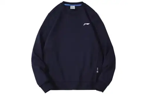 Li Ning Sweatshirts Unisex Black Crew Neck Moderate Regular